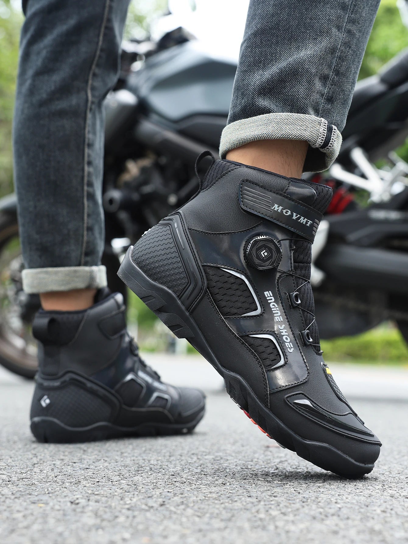 Men's Leather Motorcycle Boots
