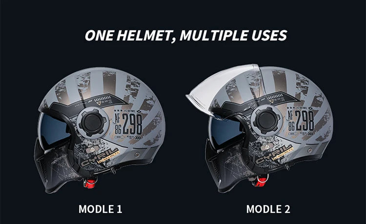 Retro Style Modular Motorcycle Helmet