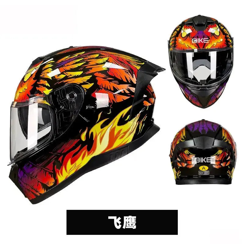 Dual Lens Full Face Motorcycle Helmet