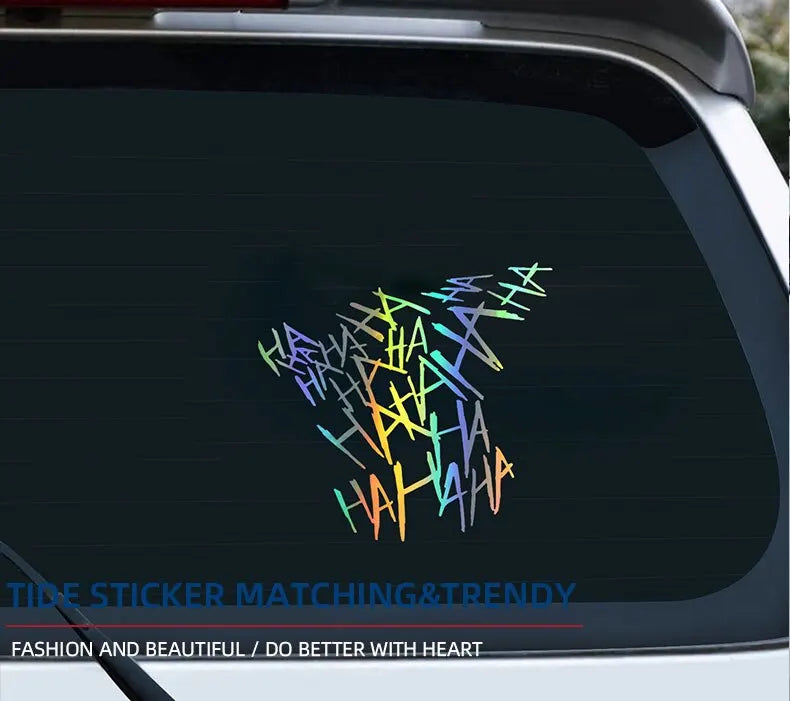 Reflective Black Skull Demon Claw Decal