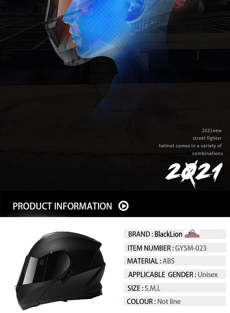 Double Visor Flip-Up Motorcycle Helmet