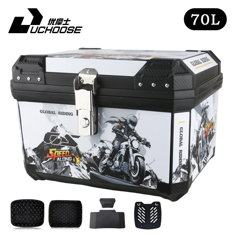 Universal 70L Motorcycle Tail Box Trunk
