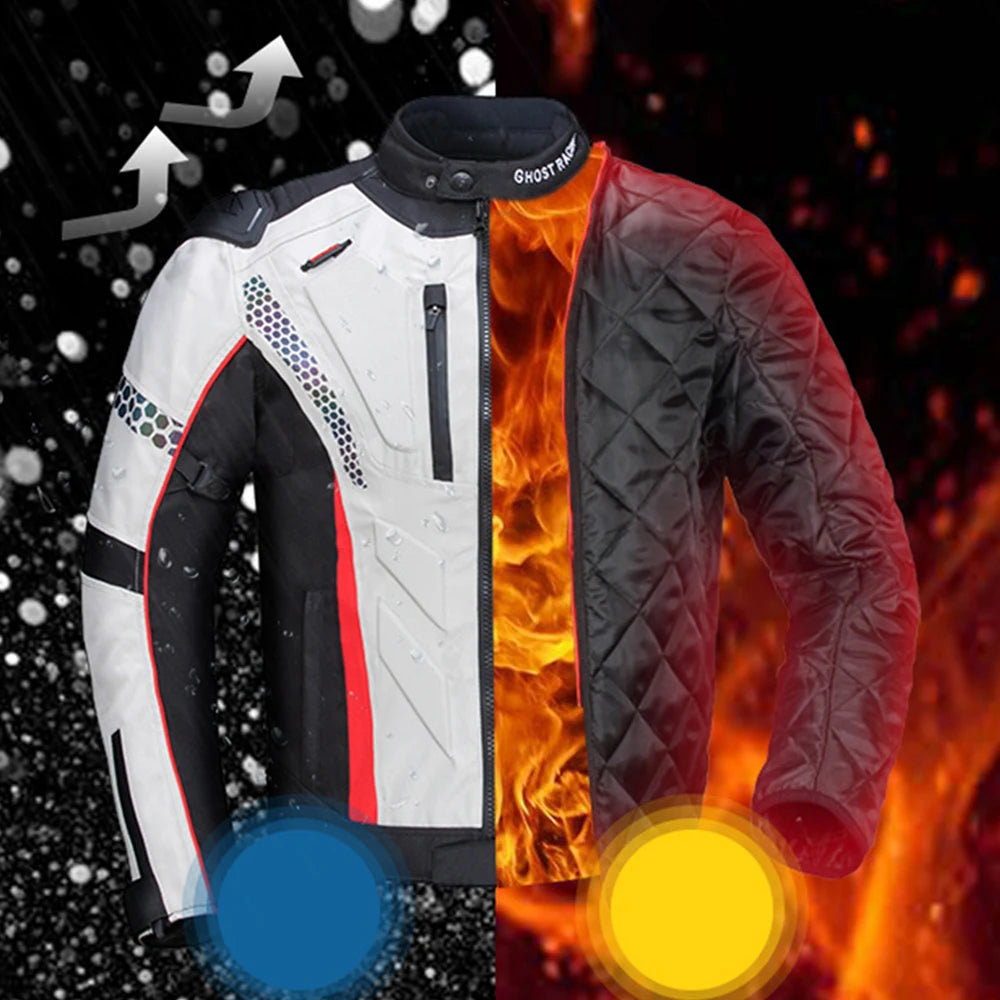 Men's Racing Motorcycle Jacket – Waterproof, Insulated
