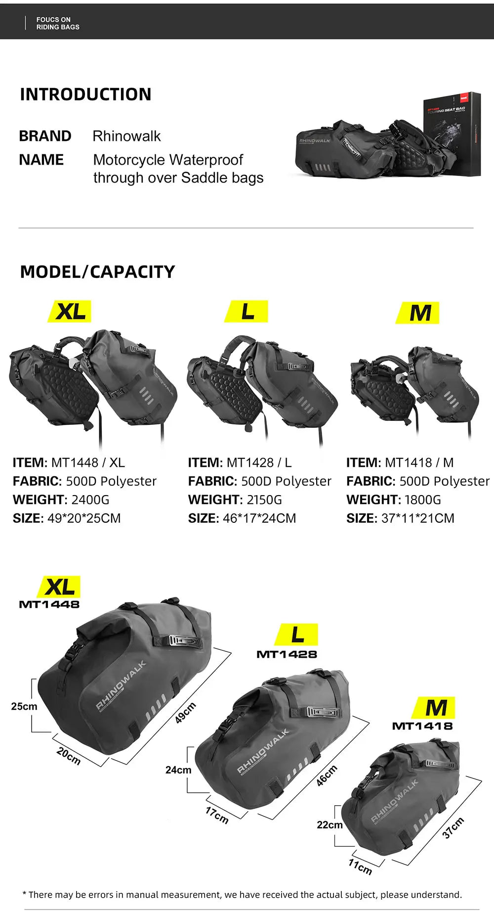 Waterproof Pannier Side Bags