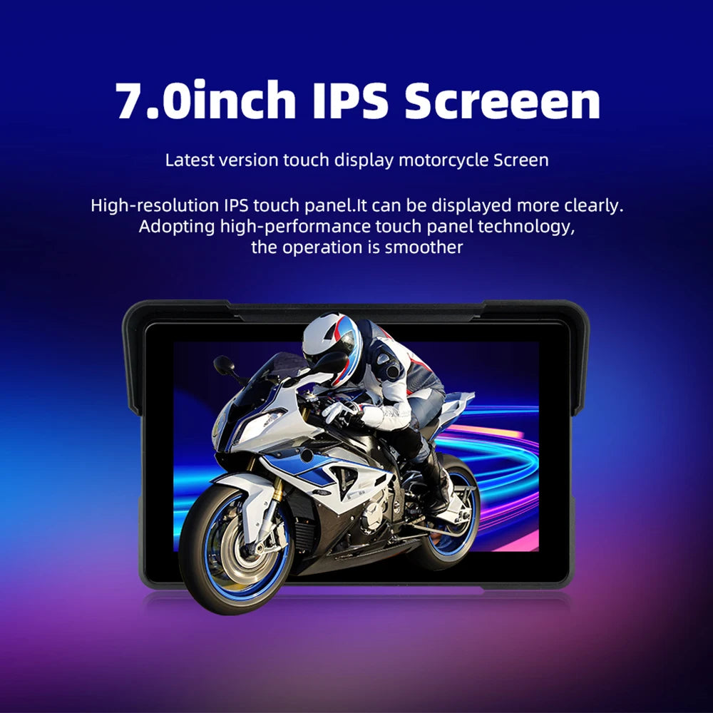 EKIY 7.0" Wireless Motorcycle GPS Display