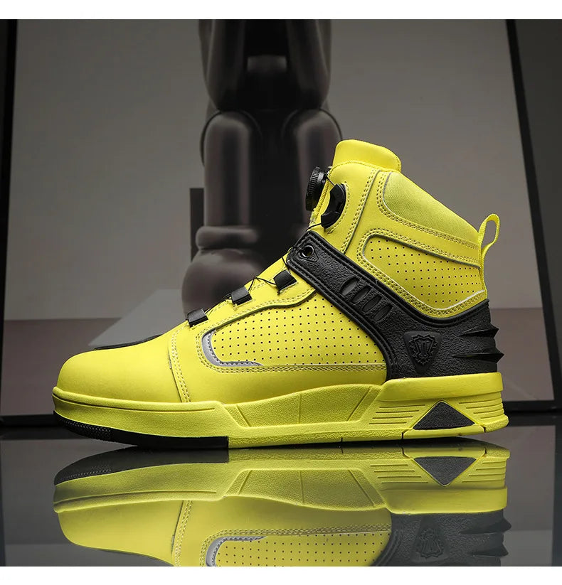 Men's Adventure Motorcycle Boots with Anti-Slip Soles