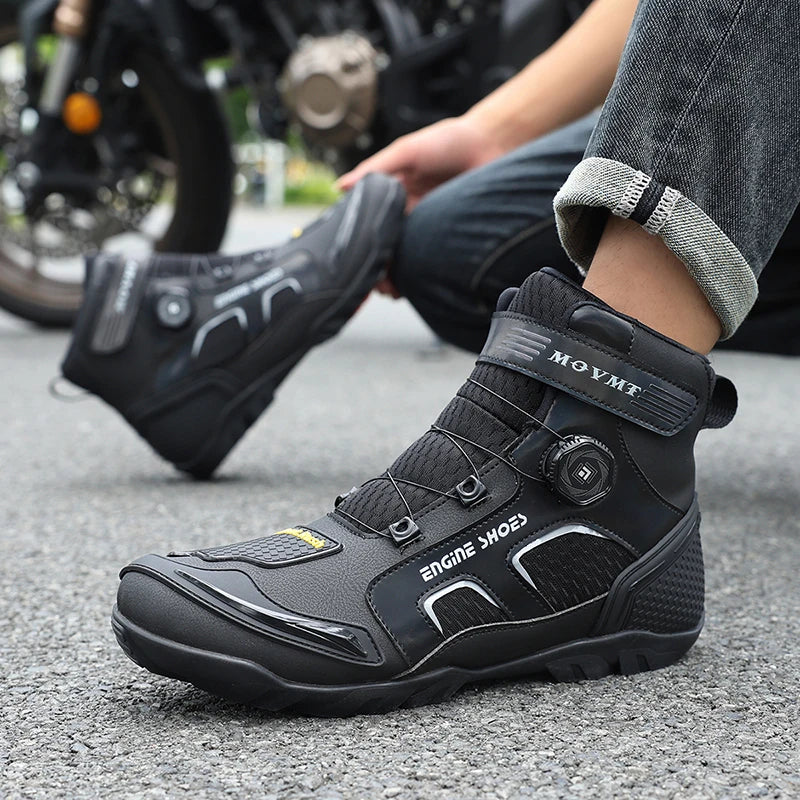 Men's Leather Racing Boots