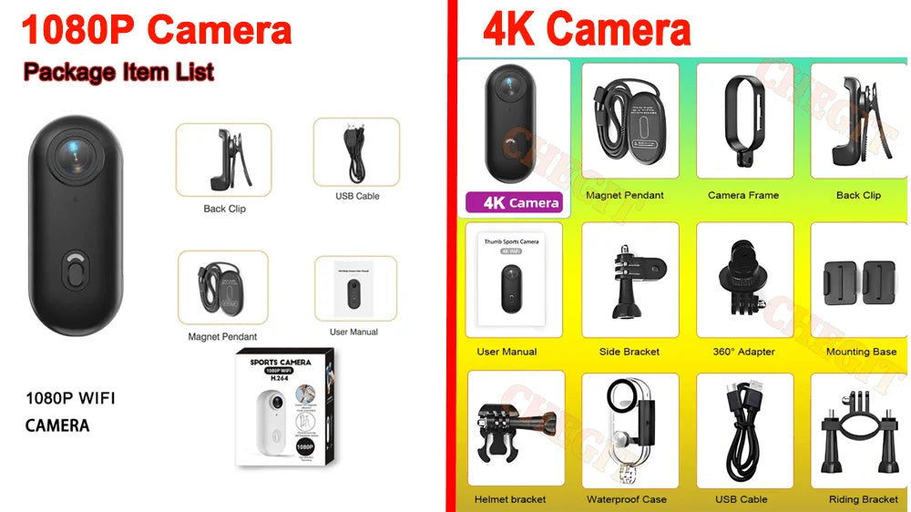 4K waterproof body camera