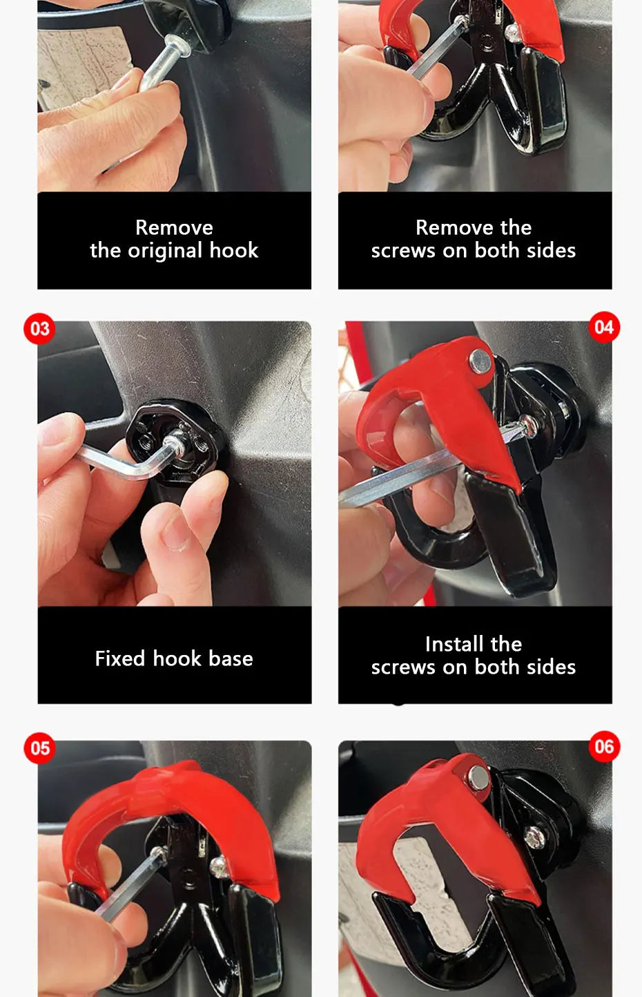 Dual Hook Motorcycle Helmet Hanger