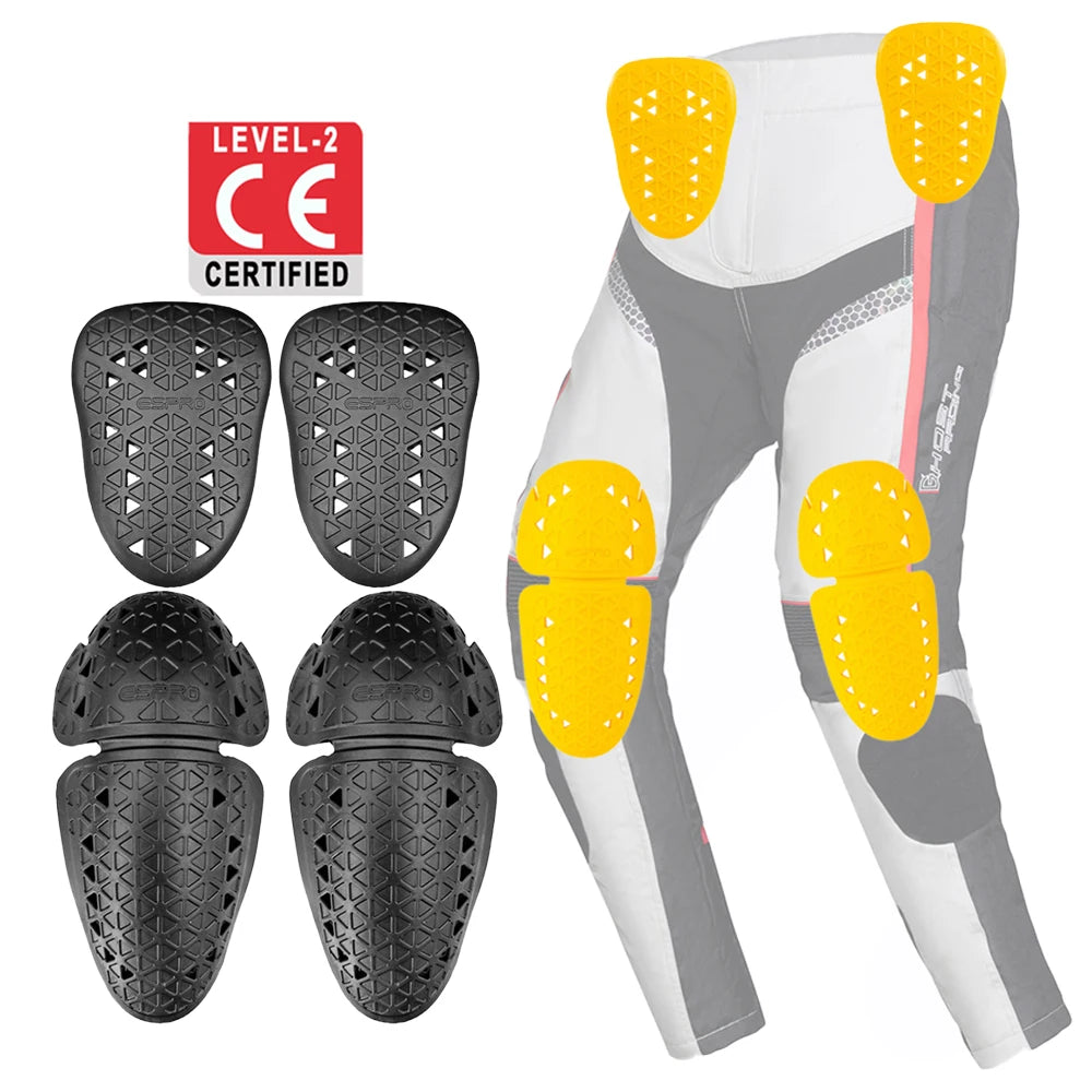 CE Level 2 Certified Motorcycle Jeans with Knee Pads and Hip Protectors