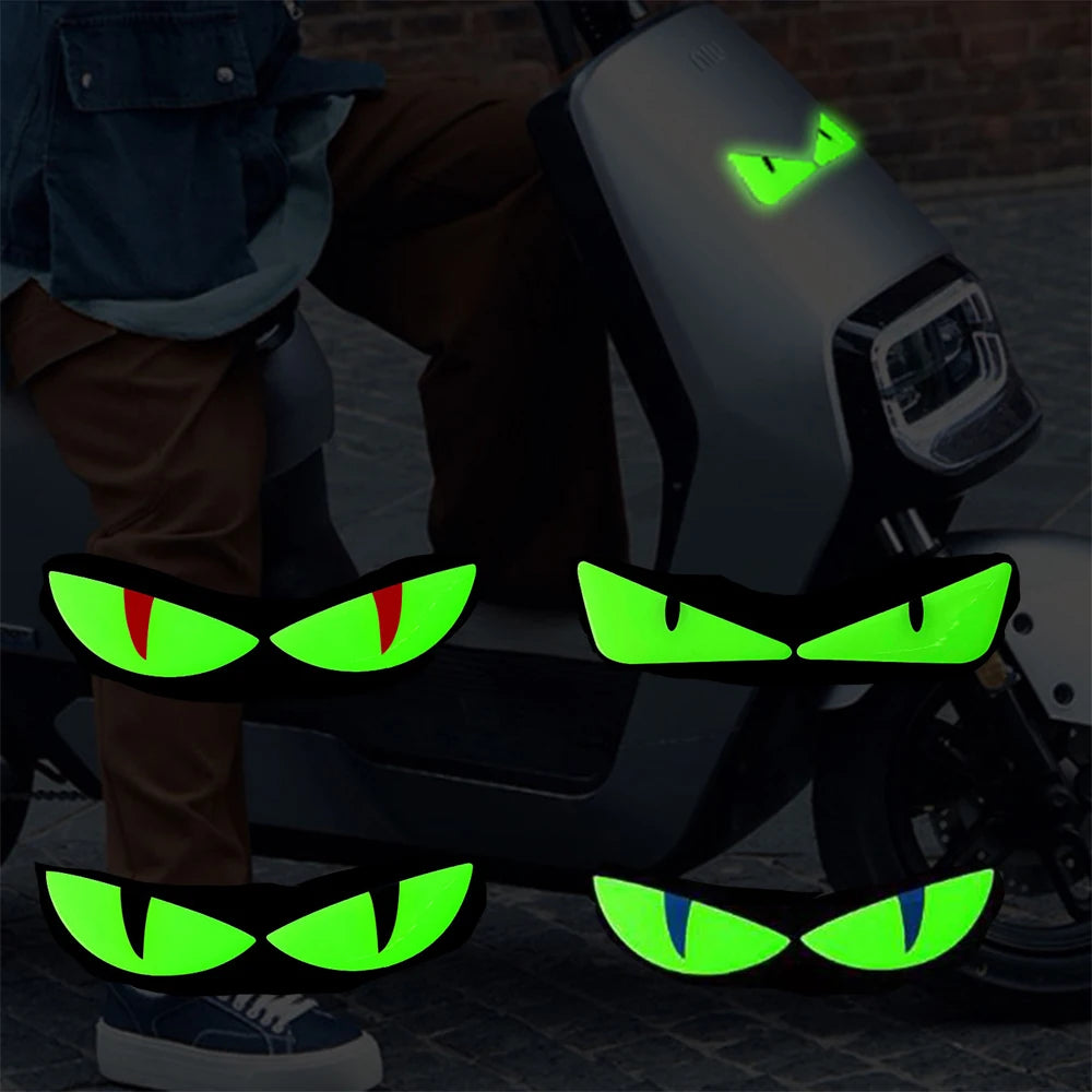 Reflective Devil's Eye Stickers for Car and Motorcycle Safety