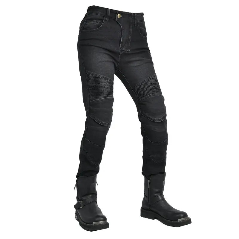 Women's Embroidery Motorcycle Pants