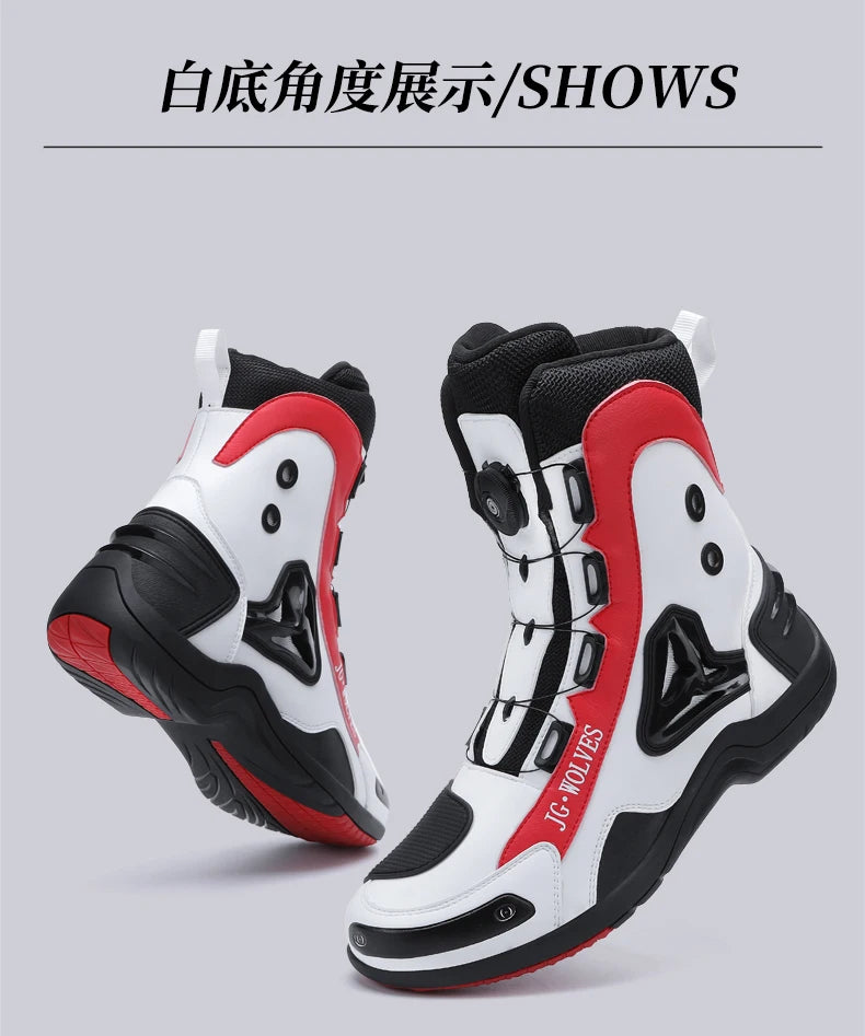 Motorcycle High-Top Boots for Outdoor Riding