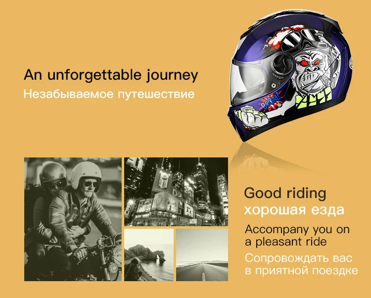 Dual Visor Full Face Modular Motorcycle Helmet