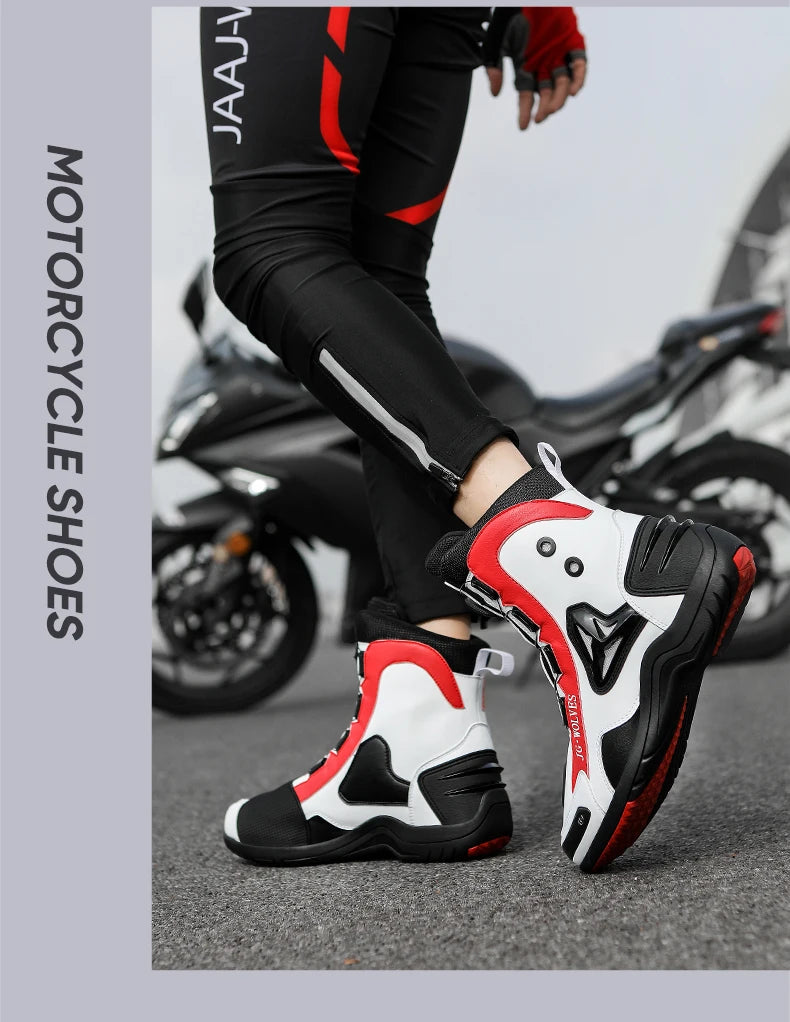 High-Top Motorbike Boots