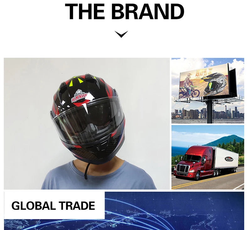 Double Visor Flip-Up Motorcycle Helmet