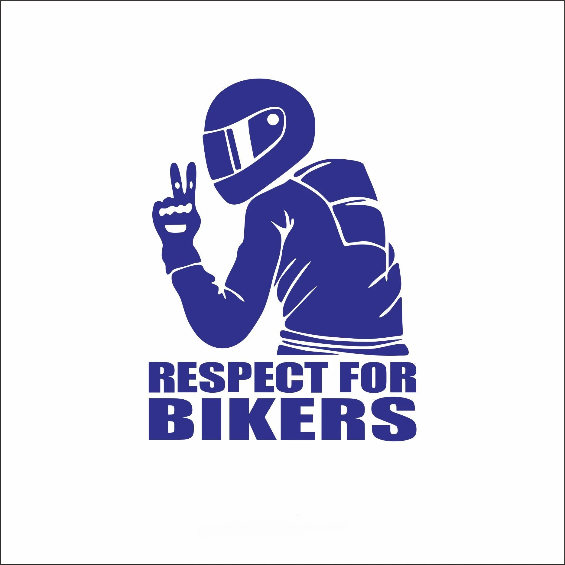 Respect Biker 3D Vinyl Sticker
