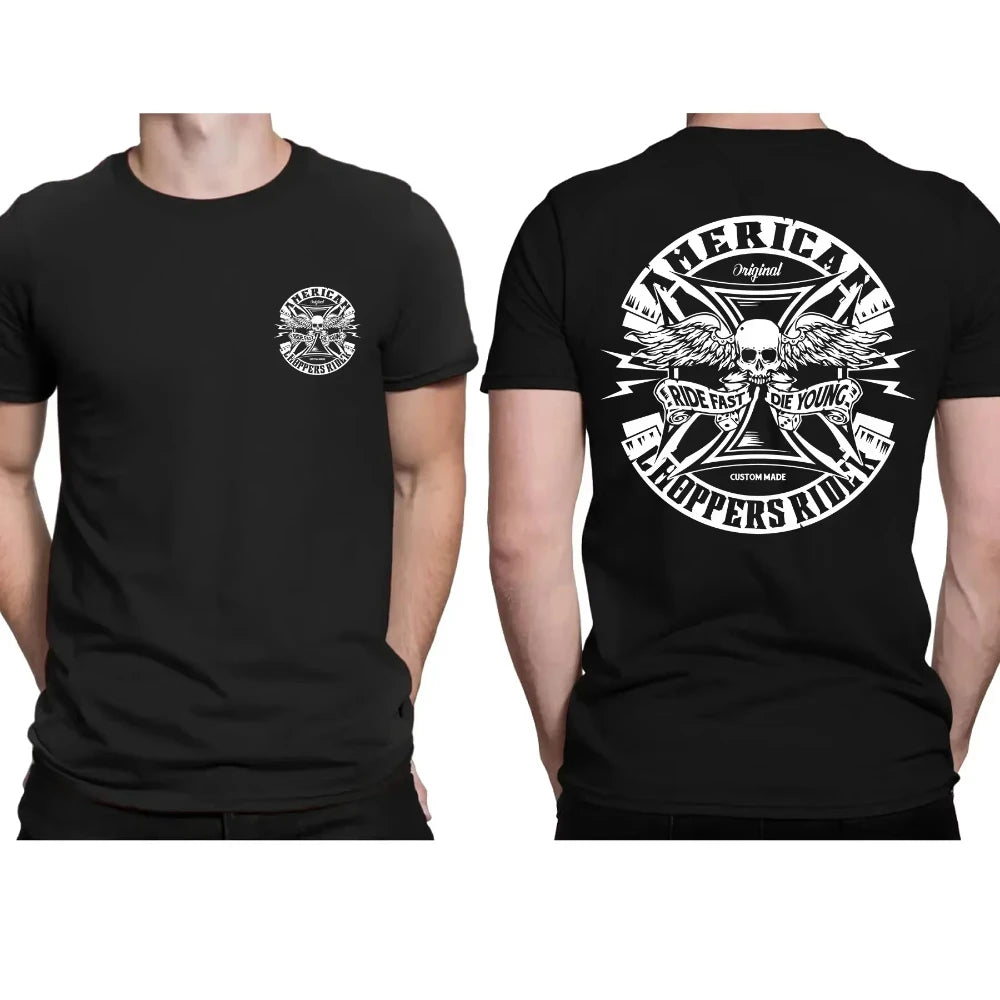 Men's Gothic Style Motorcycle Enthusiast T-shirt