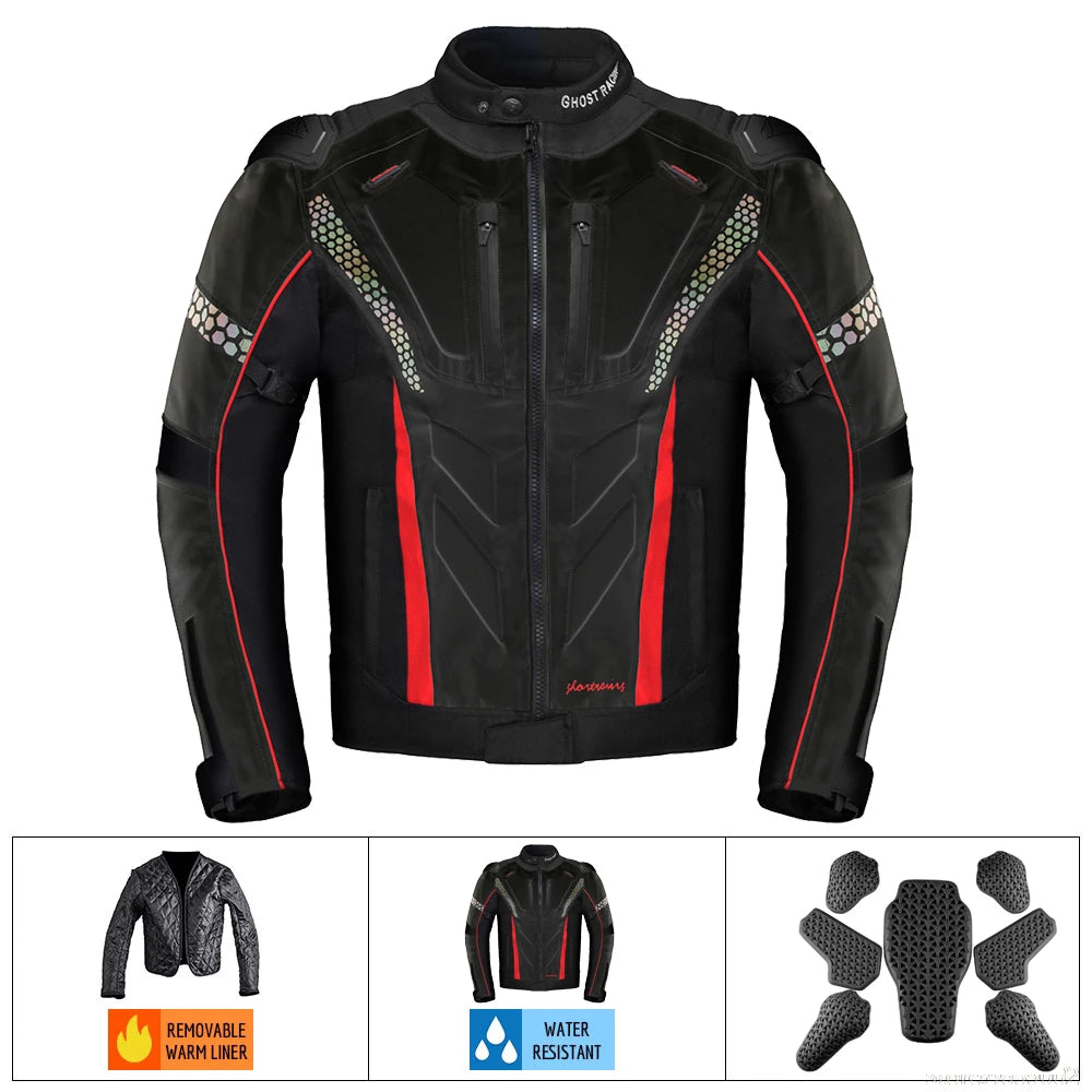 Men's Racing Motorcycle Jacket – Waterproof, Insulated