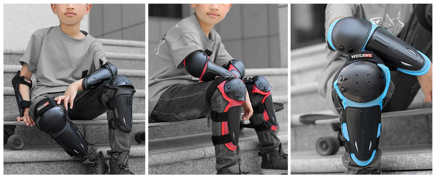 Kids Sports Knee and Elbow Pads Set