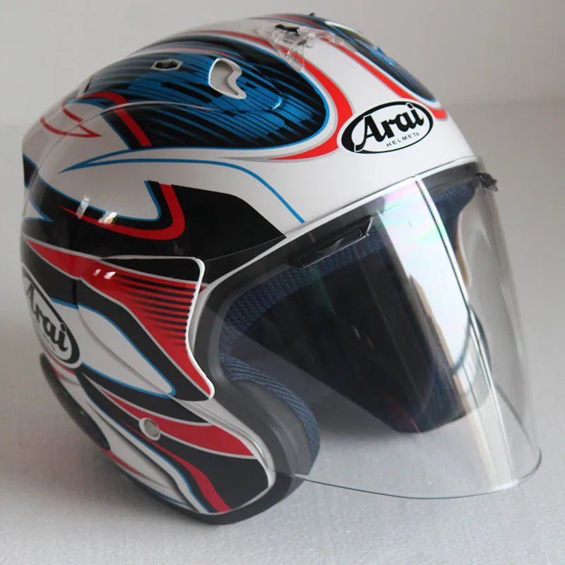 SZ-Ram 3 White Blue Open Face Motorcycle Helmet