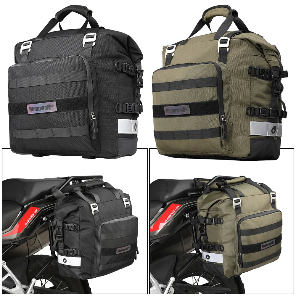 Quick Release Motorcycle Saddle Bag with Waterproof Inner Bag