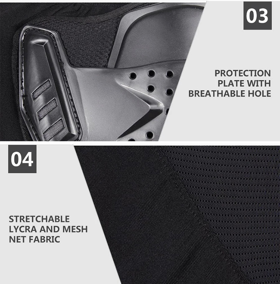 Motorcycle Body Armour Racing Jacket with CE Pads