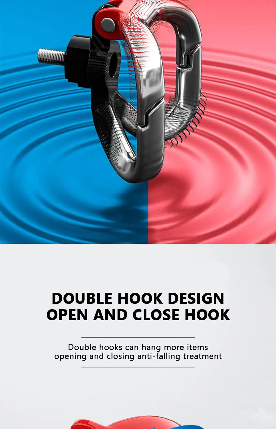 Dual Hook Motorcycle Helmet Hanger