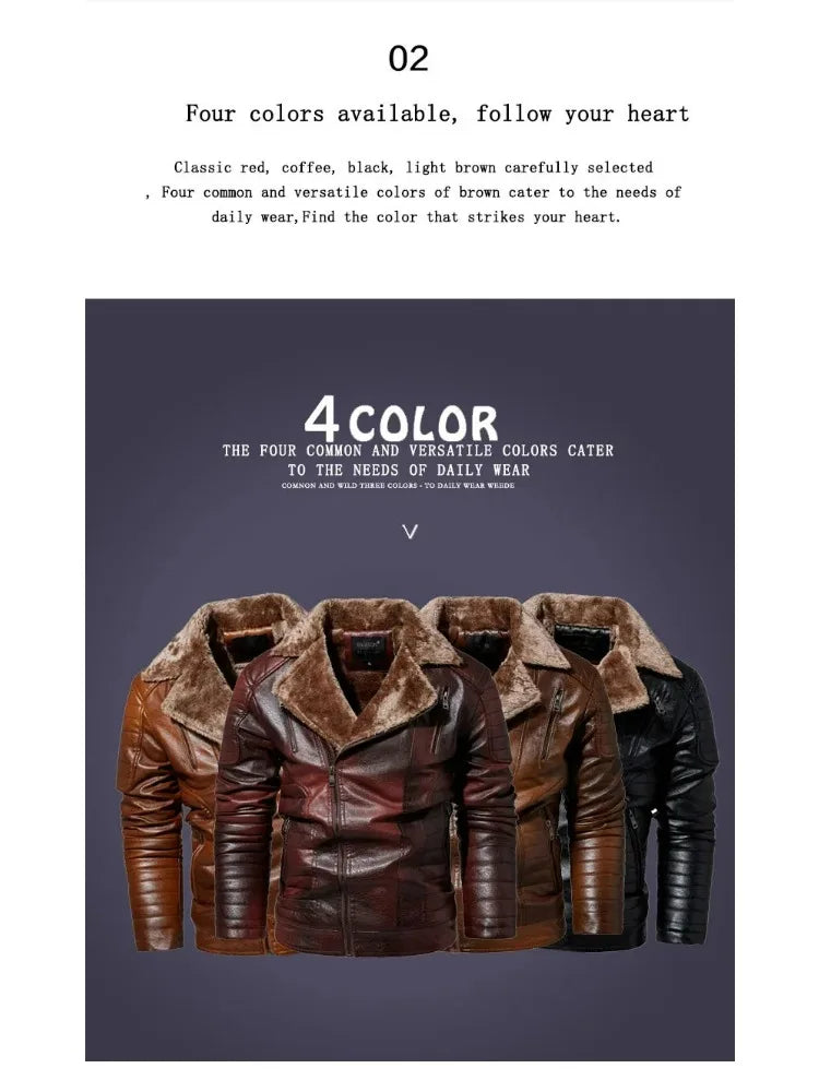 Stylish Faux Leather Biker Jacket