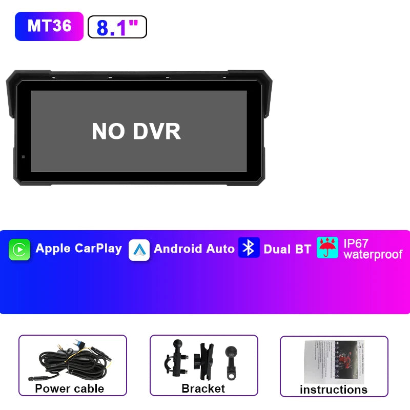 Jansite 8.1" Waterproof Motorcycle Monitor
