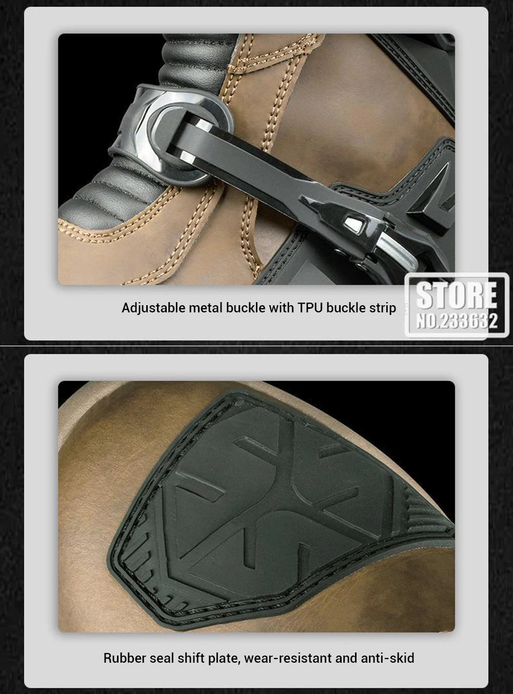 Leather Motocross Riding Boots