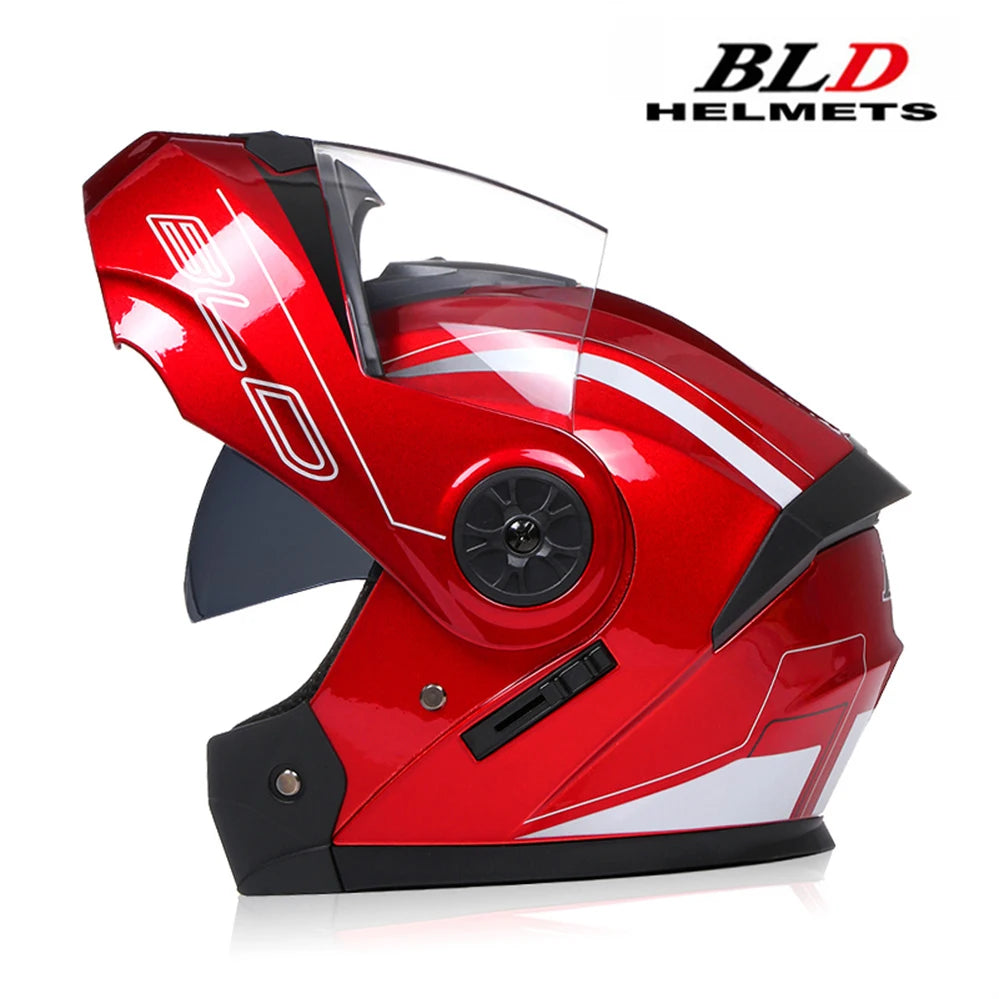 Dual Lens Flip-Up Modular Motorcycle Helmet