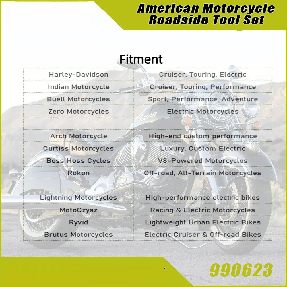 Motorcycle Maintenance and Repair Tool Set for Harley Davidson & American Bikes