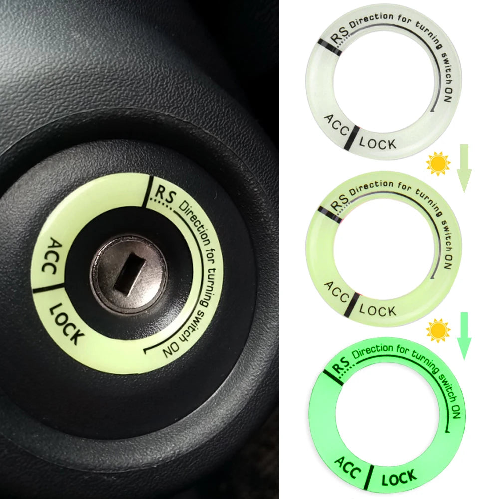 Night Luminous Motorcycle Key Ring Stickers