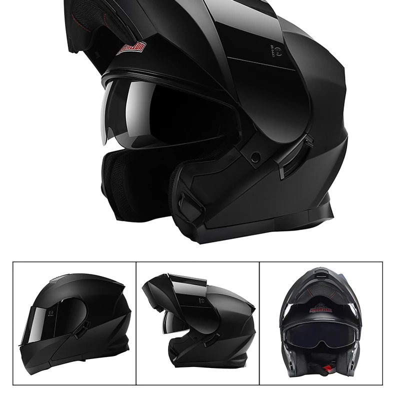 Double Visor Flip-Up Motorcycle Helmet