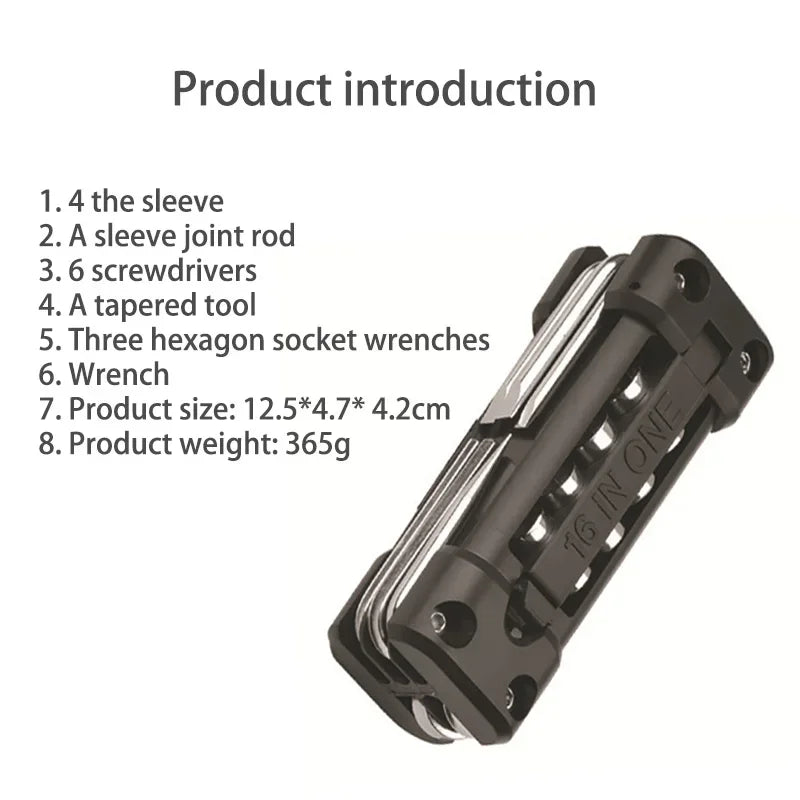 Motorcycle Multifunction Tool Kit for On-the-Road Repairs