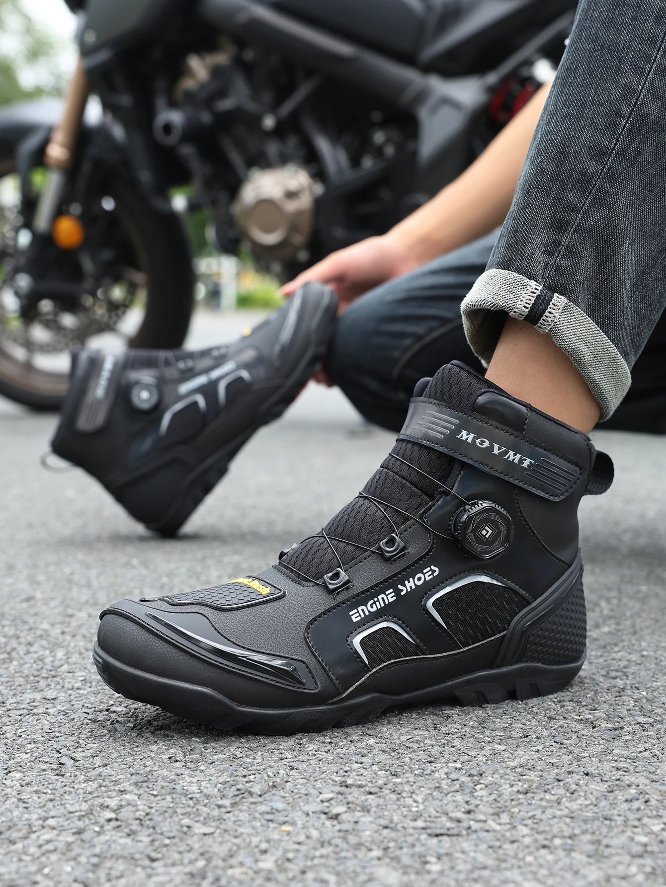 Men's Leather Racing Boots