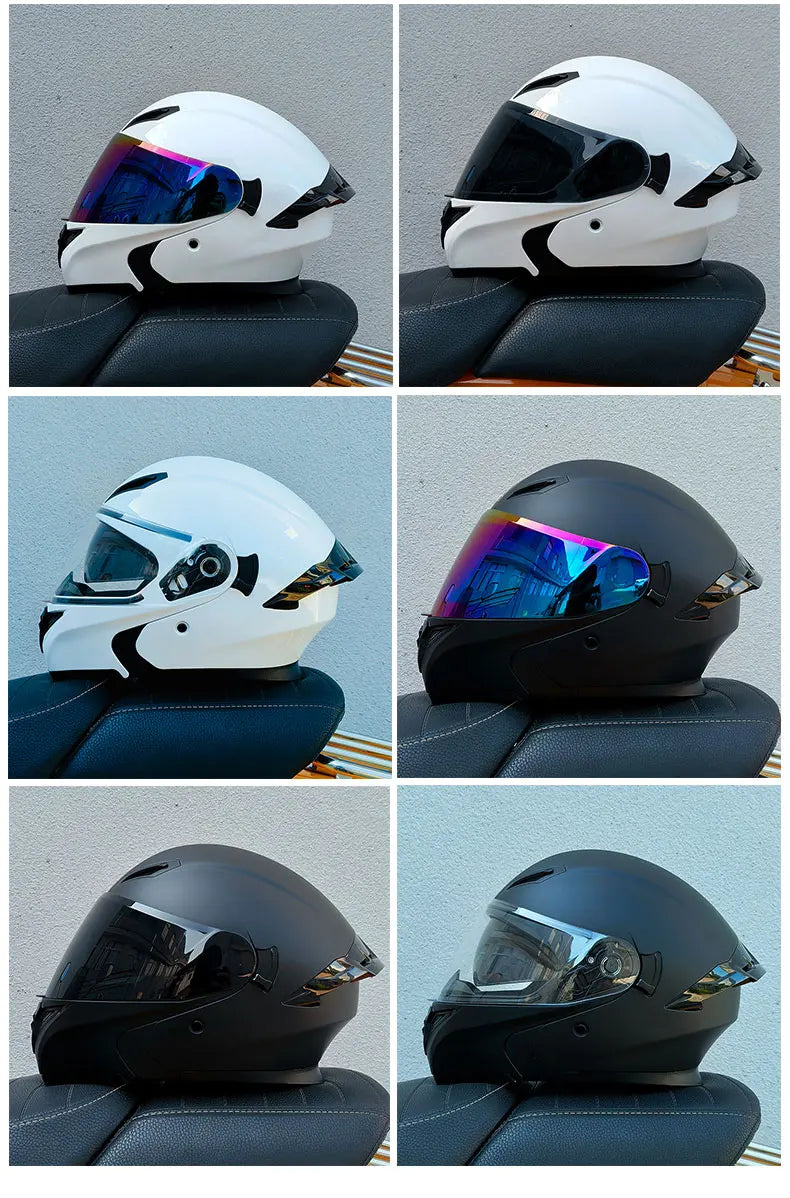 Double Visor Flip-Up Motorcycle Helmet