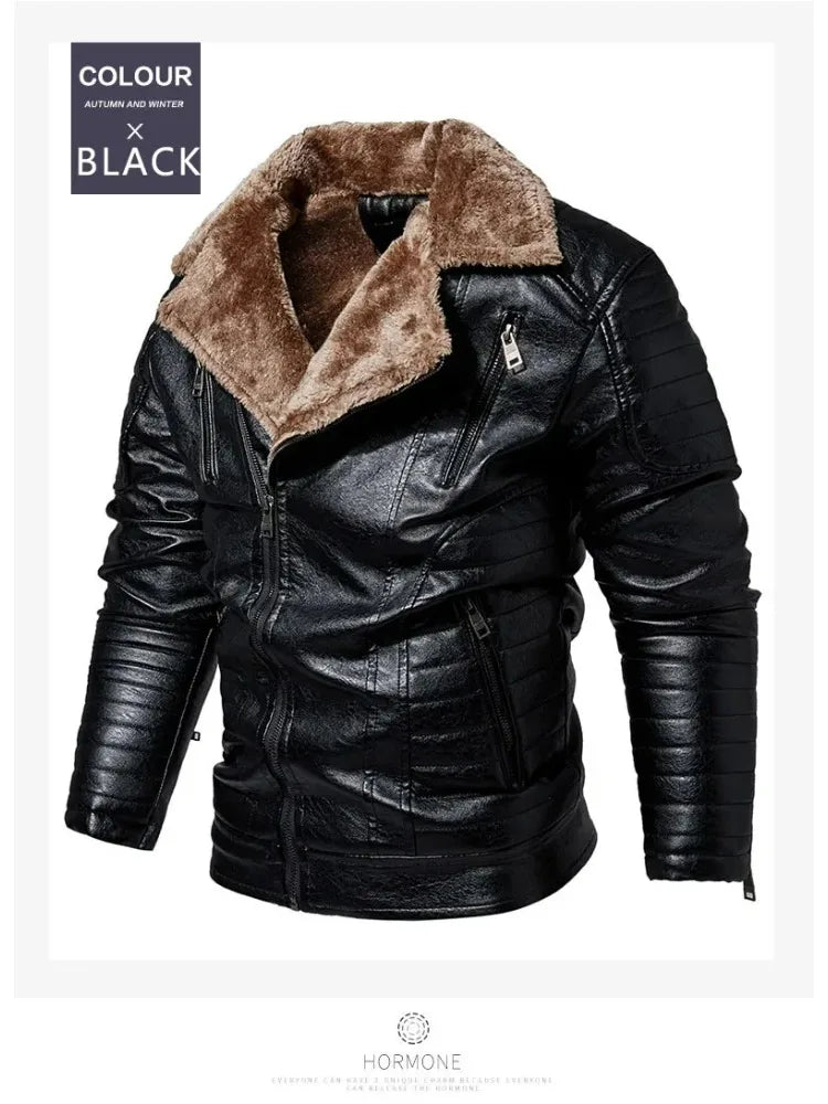 Stylish Faux Leather Biker Jacket