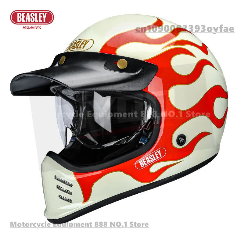 Original BEASLEY Retro Motorcycle Helmet