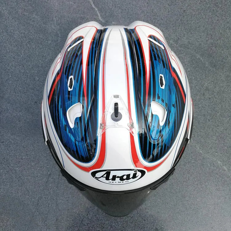 SZ-Ram 3 White Blue Open Face Motorcycle Helmet
