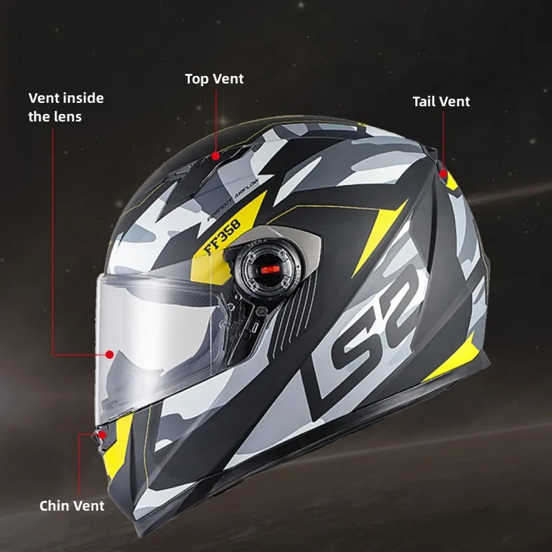 LS2 Full Face Motorcycle Helmet