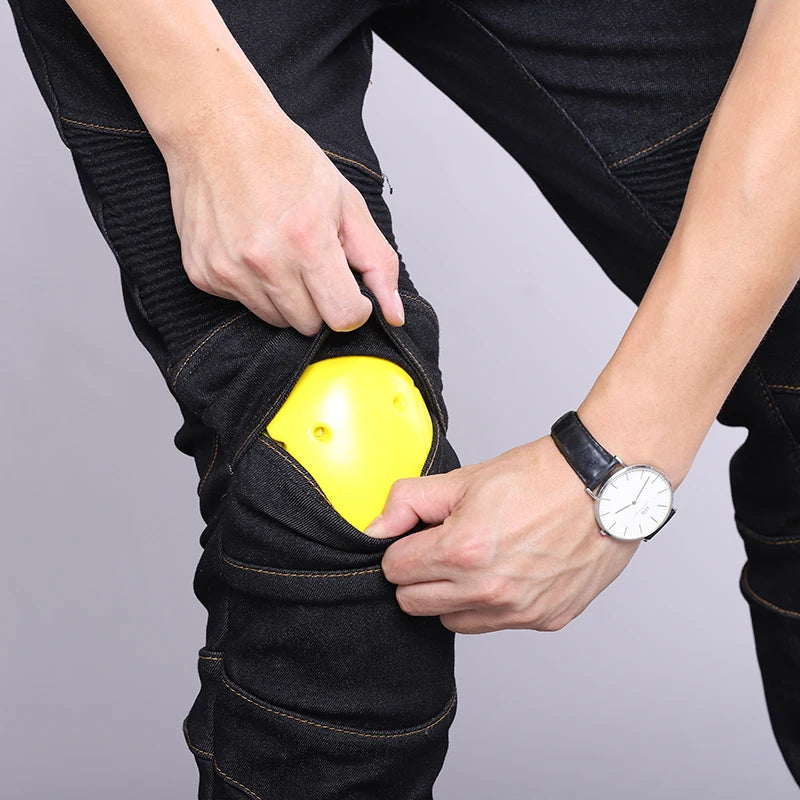 Men's Motorcycle Riding Jeans with Protective Pads
