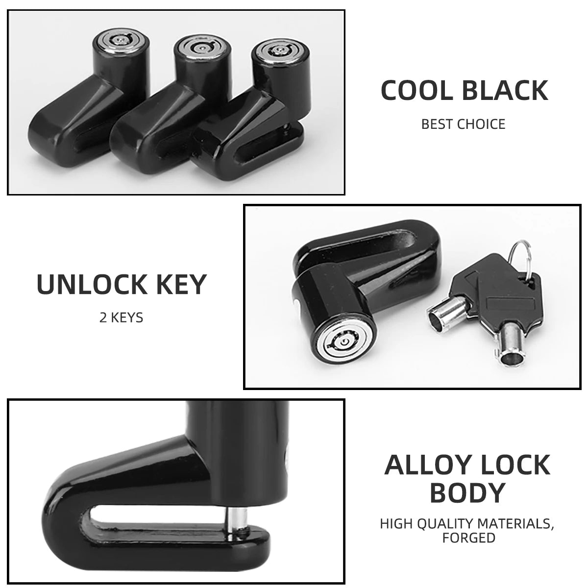 Heavy-Duty Motorcycle Disc Brake Lock
