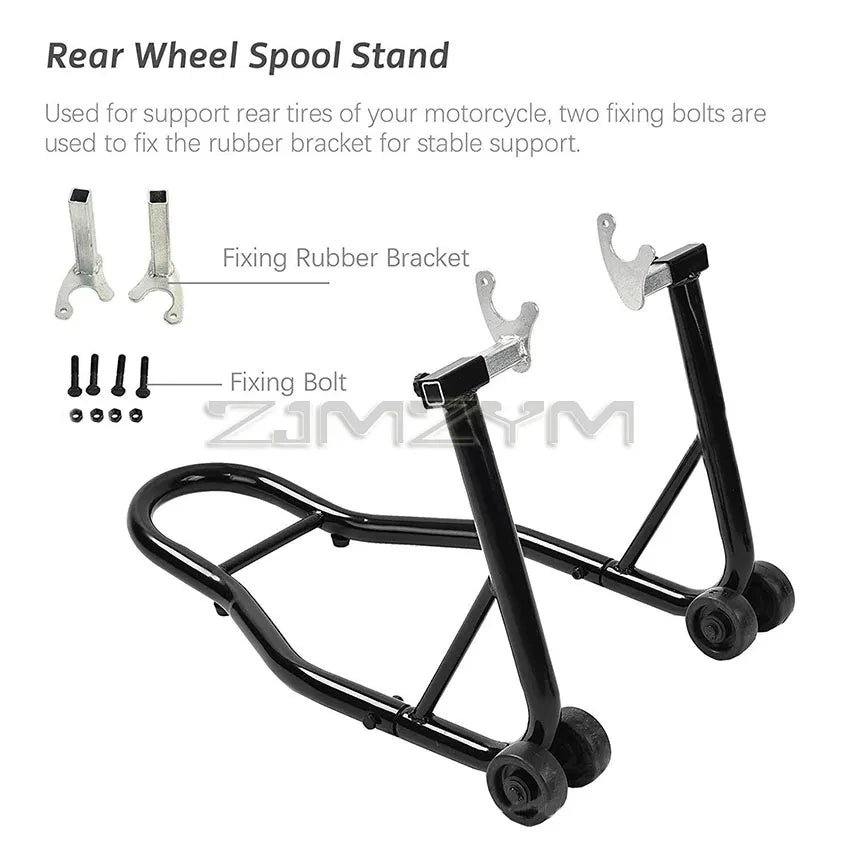Motorcycle Front and Rear Wheel Stand Set