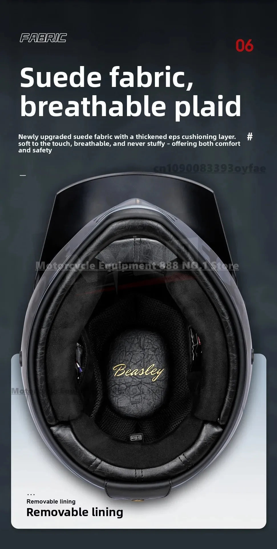 Original BEASLEY Retro Motorcycle Helmet