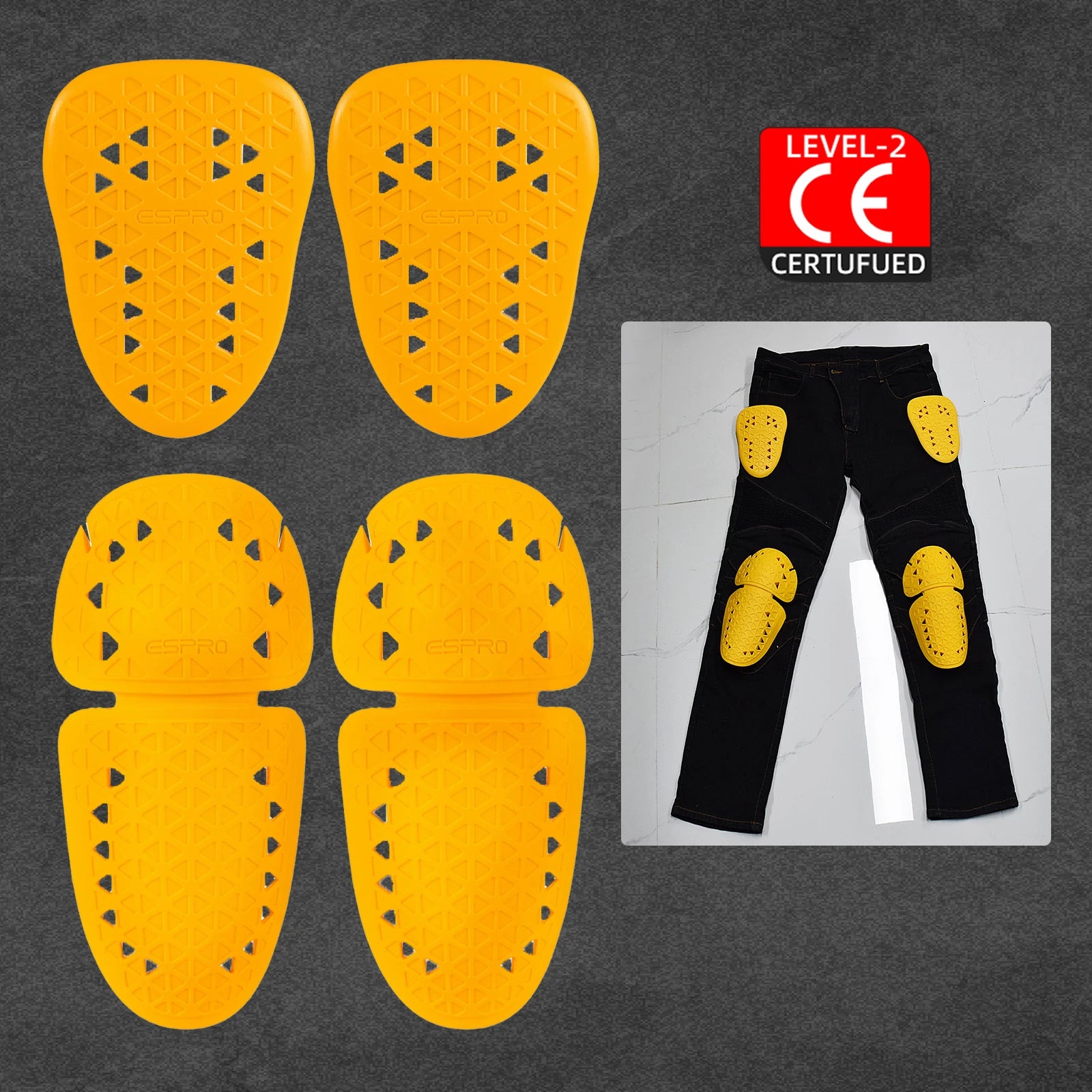 CE Certified 2 Knee Hip Protector Built-in Motorcycle Pants