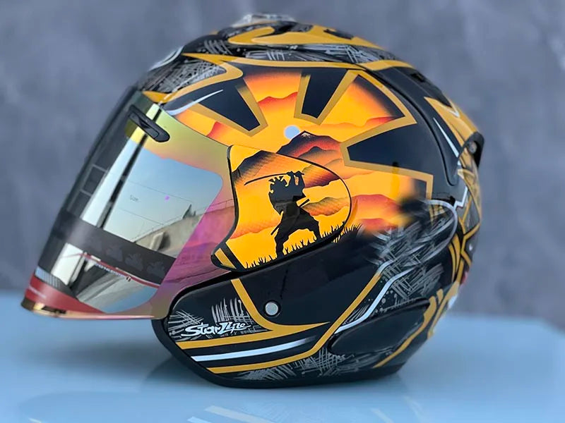Golden Bodyguard Half Motorcycle Helmet