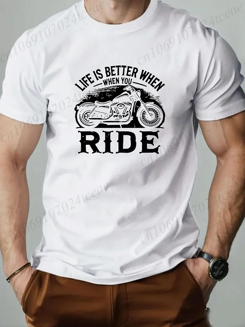Motorcycle Culture Printed T-Shirt