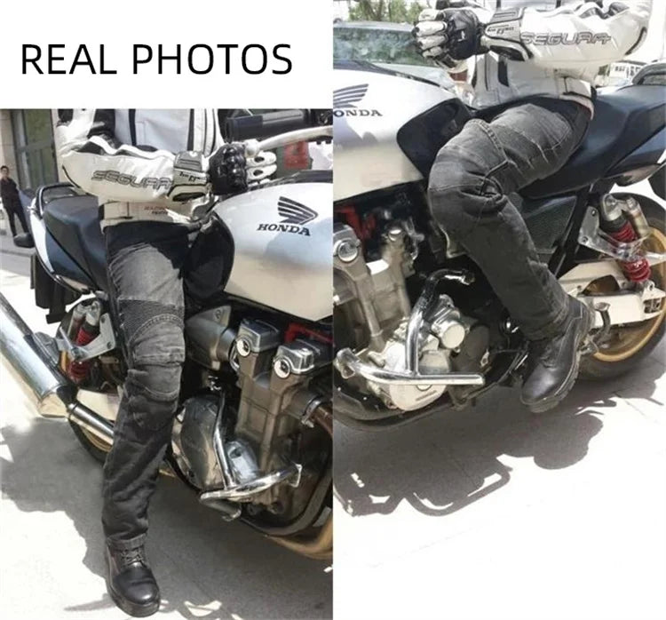 Summer Motorcycle Jeans with Protective Pads